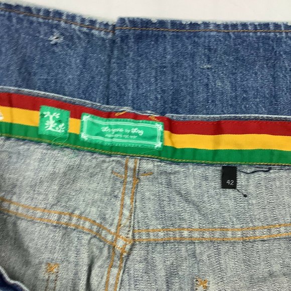 LR Geans by LRG Jeans Men's Size 42 x 33 Hip-Hop No Babylon Distressed Cut-out - Picture 3 of 10